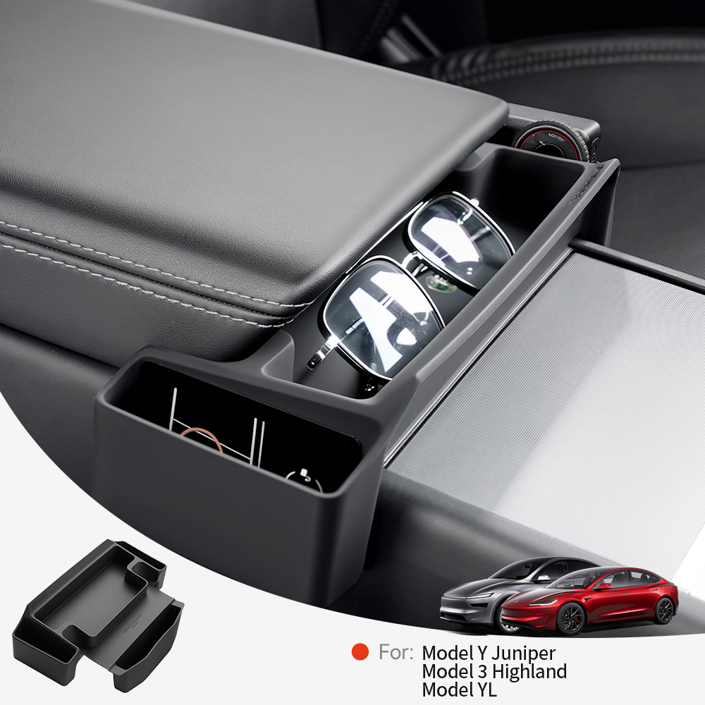 Tech Car Accessories - YZ 센터 콘솔 암레스트 수납함 테슬라
