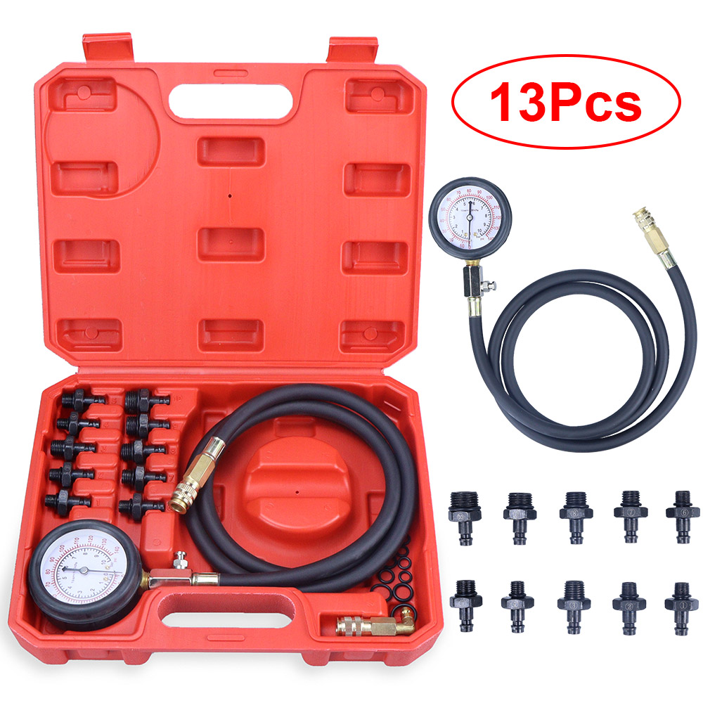 Tech Accessories Case - 오일 압력 테스터 키트 0-140psi 엔진