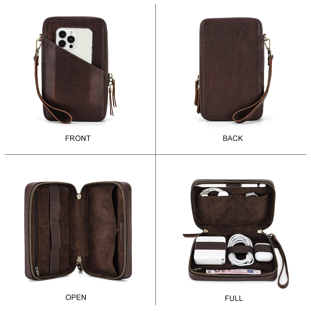 정품 가죽 휴대용 USB 데이터 케이블 보관 가방, 이 - Tech Accessories Case 리뷰 및 가격