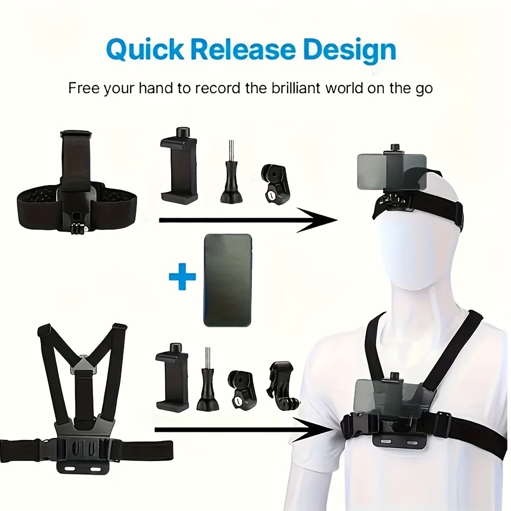 모바일 폰 헤드 체스트 스트랩 하네스 마운트 홀더 키트 - Mobile Tech Accessories 리뷰 및 가격
