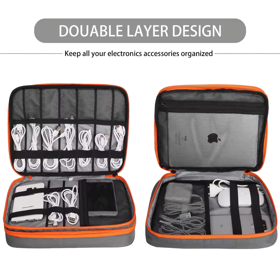 여행용 이중 레이어 디지털 수납 파우치 충전기 USB  - Tech Accessories Case 리뷰 및 가격