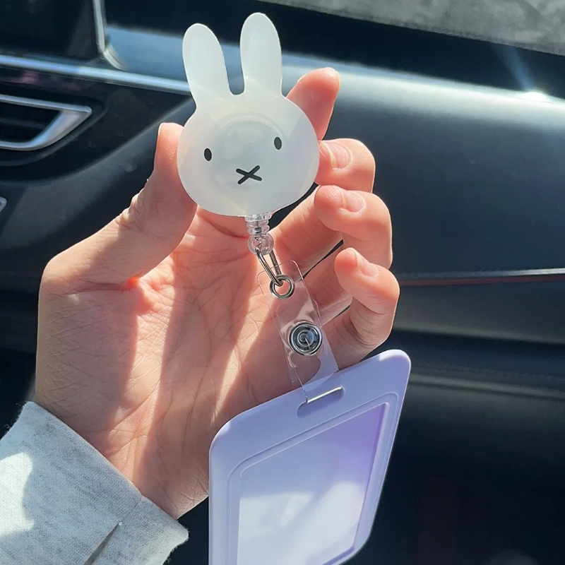 귀여운 미피 ID 배지 홀더, 수납식 릴 포함, 귀여운 - Kawaii Tech Accessories 리뷰 및 가격