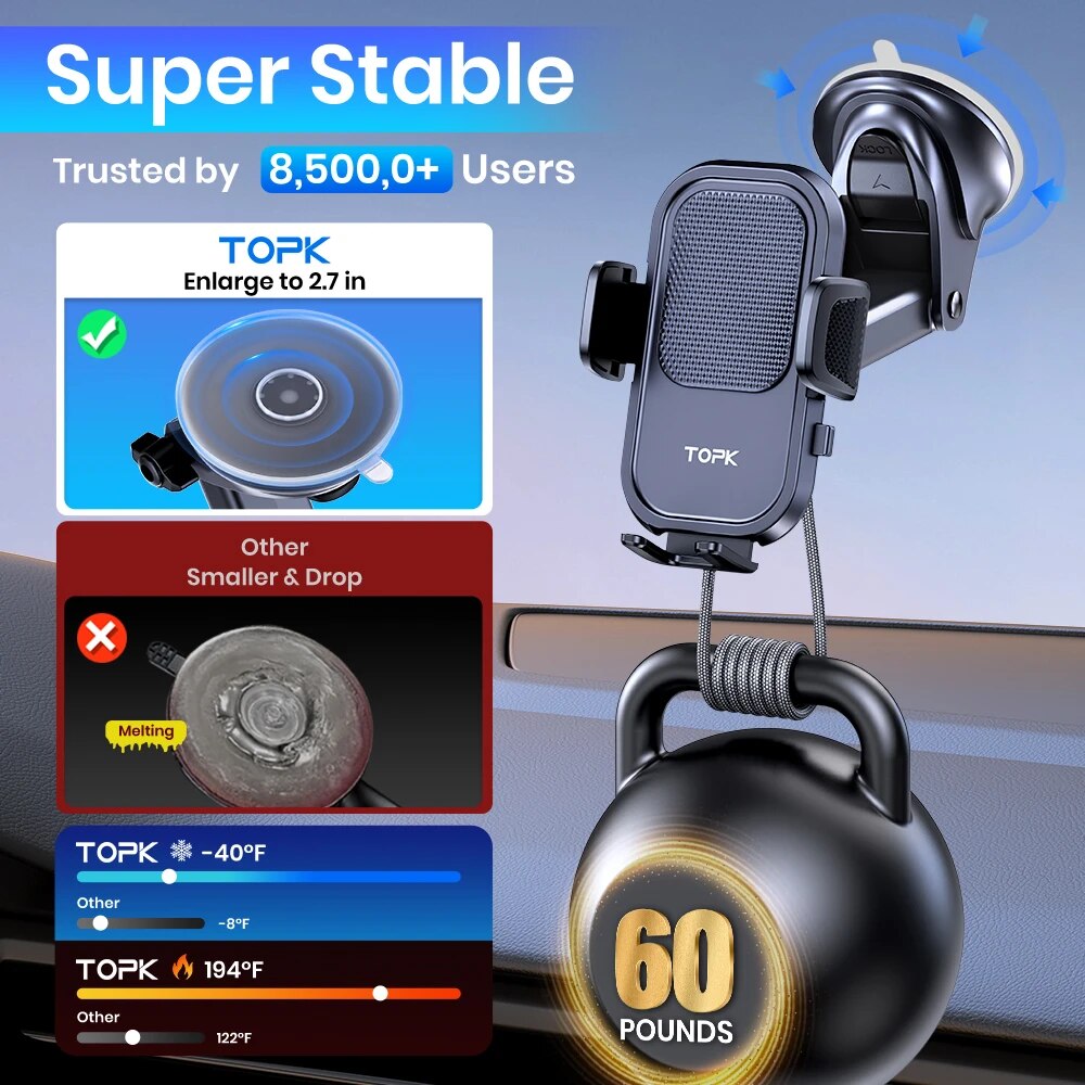 TOPK 아이폰용 휴대폰 거치대 마운트, 자동차 대시보 - Mobile Tech Accessories 리뷰 및 가격